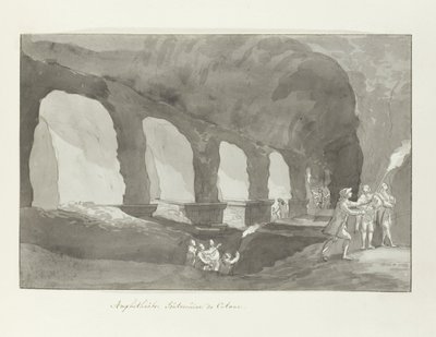 Basement of the Amphitheater of Catania (Voyage en Italie, en Sicile et à Malte - 1778) by Louis Ducros