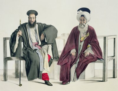 A Greek Priest and a Turk, engraved by the Thierry Brothers, 1825 by Louis Dupré