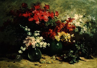 Still Life of Spring Flowers by Louis Emile Minet