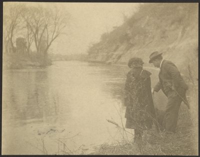 Couple at Lake Side by Louis Fleckenstein