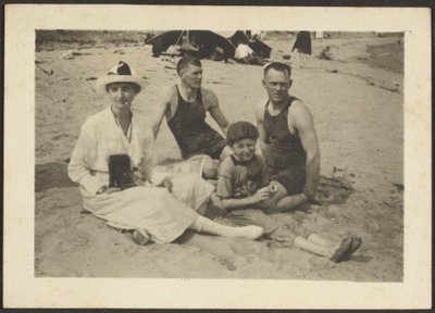 Group at Beach by Louis Fleckenstein