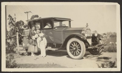 Group with Car by Louis Fleckenstein
