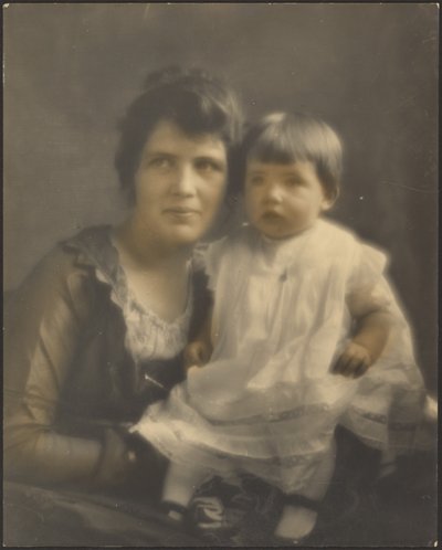 Mother and Child in White Gown by Louis Fleckenstein