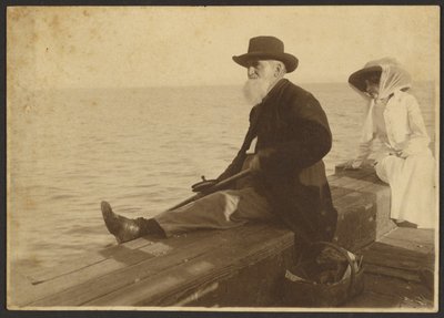 Old Man and Woman Looking at the Sea by Louis Fleckenstein