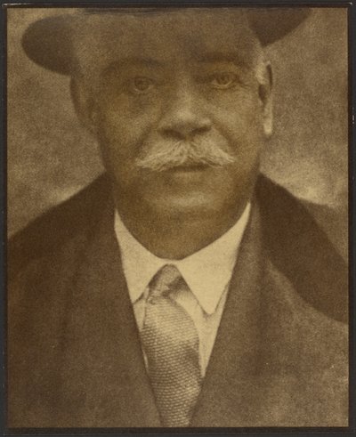 Portrait of a Man with Hat Brim by Louis Fleckenstein