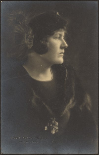 Portrait of a Woman in Fur Cape by Louis Fleckenstein