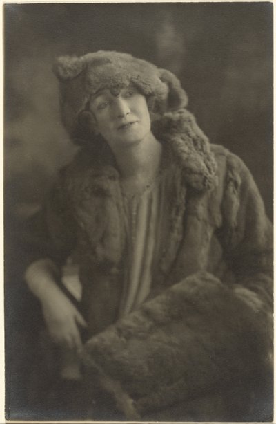 Portrait of a Woman in Furs by Louis Fleckenstein