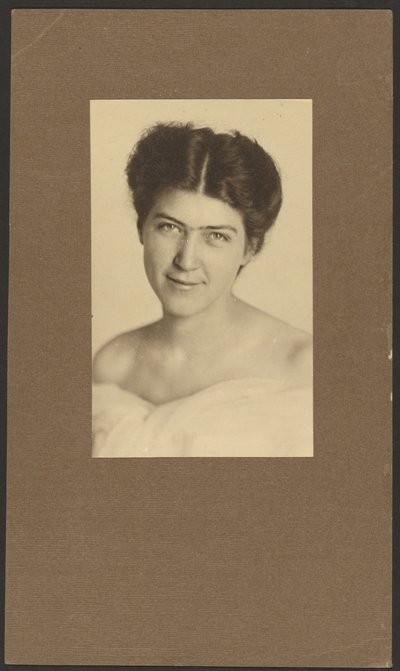 Portrait of a Woman in Off-the-shoulder Dress by Louis Fleckenstein
