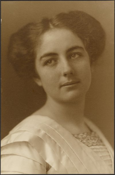 Portrait of a Woman in Pleated Dress by Louis Fleckenstein