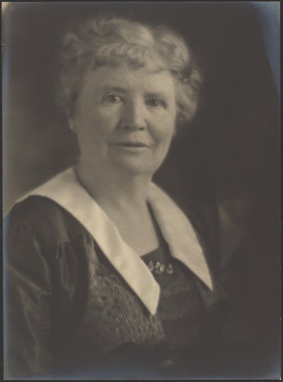 Portrait of a Woman in Striped Dress by Louis Fleckenstein