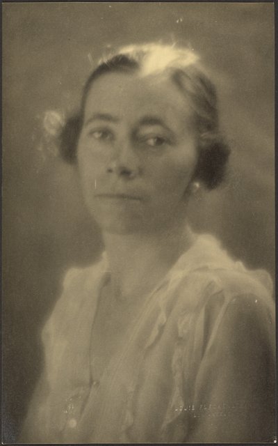 [Portrait of a Woman in White Blouse] by Louis Fleckenstein