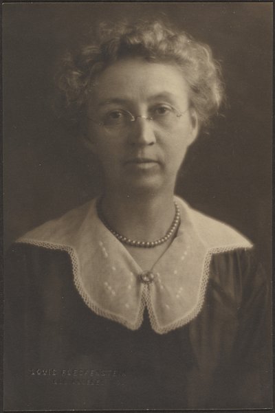 Portrait of a Woman with Jewel Brooch by Louis Fleckenstein