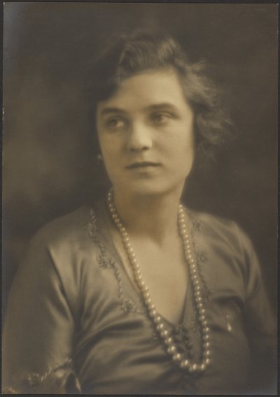 Portrait of a Woman with Large Pearls by Louis Fleckenstein