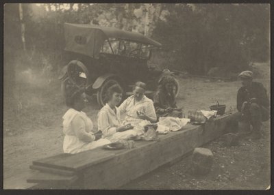 [Roadside Picnic Scene] by Louis Fleckenstein