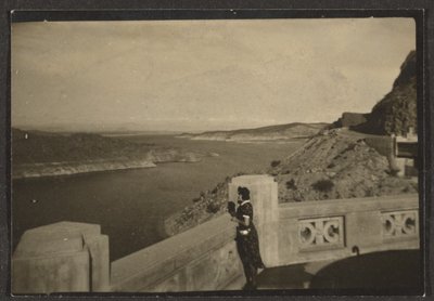 Woman Overlooking Beach by Louis Fleckenstein