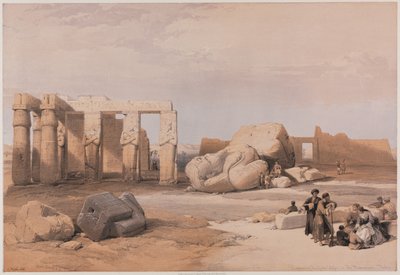 Egypt and Nubia, Volume II: Fragments of the Great Colossi at the Memnonium, Thebes by Louis Haghe