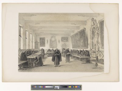 Refectory of the Capuchin Monastery in Bruges by Louis Haghe