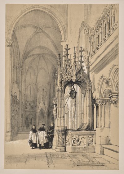 Sketches in Belgium and Germany, First Series, The Holy Well in the Cathedral of Ratisbon by Louis Haghe