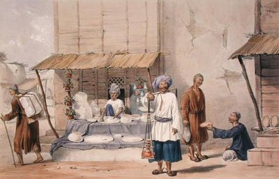 A Falloden Stall with Huzzarehs Carrying Snow etc. to Market, from 