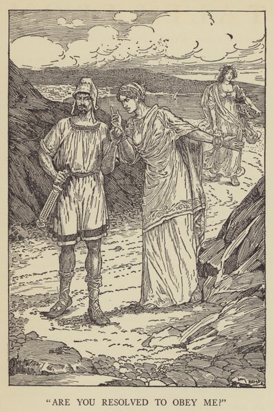 Are you resolved to obey me? by Louis John Rhead