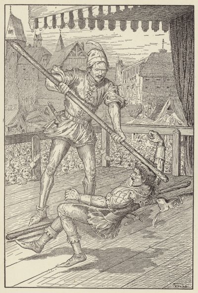 He Smote Eric Full and Square on His Skull by Louis John Rhead