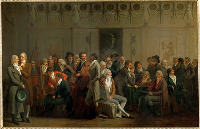 An Assembly of Artists in the Studio of Isabey by Louis Leopold Boilly