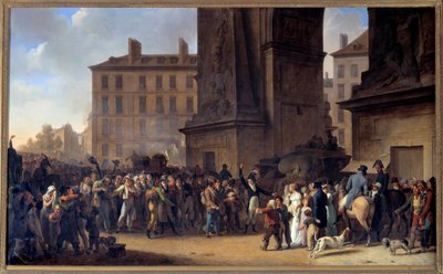 The Conscripts of 1807 Passing in Front of the Porte Saint Denis by Louis Leopold Boilly