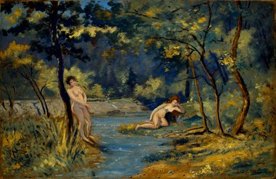 Standing and Reclining Nymphs by Louis M. Eilshemius