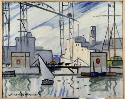Marseille, the Ferry Bridge by Louis Mathieu Verdilhan