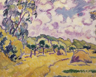 Landscape with Haystacks by Louis Valtat