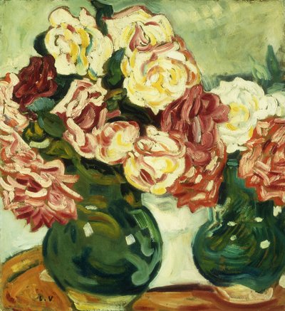 Two Vases of Roses by Louis Valtat