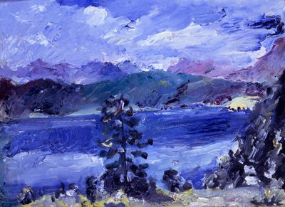 Lake Walchen with Larch by Lovis Corinth