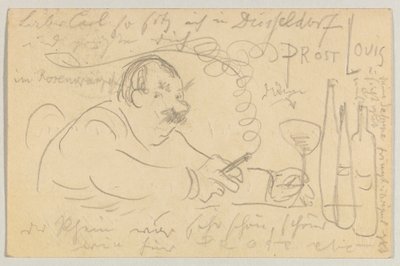 Lovis Corinth to Carl Strathmann: Postcard, Postmarked September 13, 1907 by Lovis Corinth