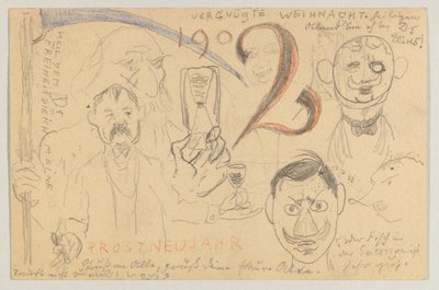Lovis Corinth to Carl Strathmann: Postcard, Postmarked 24 December 1901 by Lovis Corinth