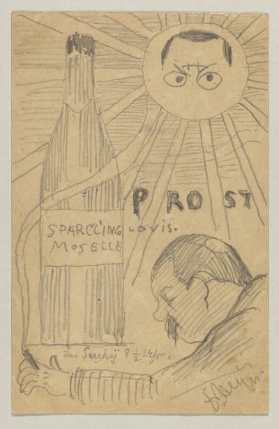 Lovis Corinth to Carl Strathmann: Postcard, Postmarked December 26, 1897 by Lovis Corinth