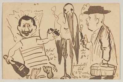 Lovis Corinth to Carl Strathmann: Postcard, Postmark 3 September 1902 by Lovis Corinth