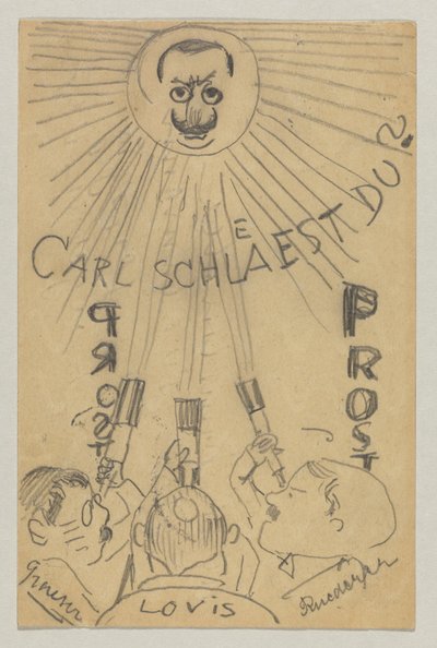 Lovis Corinth to Carl Strathmann: Postcard, Postmark January 9, 1910 by Lovis Corinth
