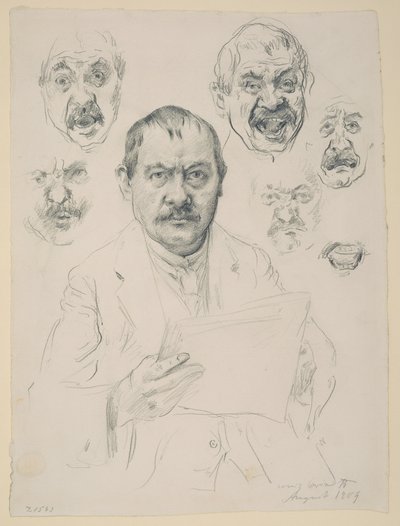 Studies for a Self-Portrait by Lovis Corinth