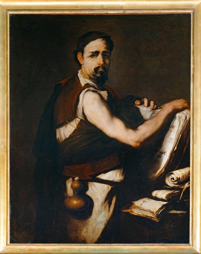 Philosopher with a Flask at the Belt by Luca (circle of) Giordano