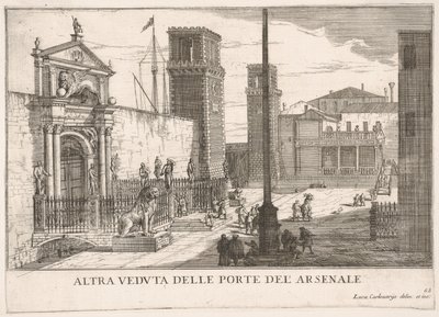 View of the Gate of the Shipyard and Armory Complex Arsenale, Venice, 1703 by Luca Carlevarijs