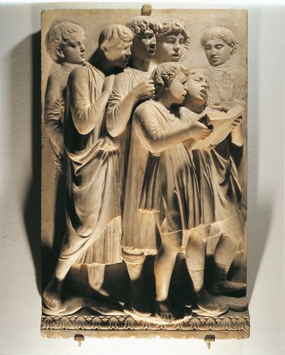 Laudate Eum in Choro (Psalm 150, Laudate Dominum), Panel with Singing Children by Luca Della Robbia