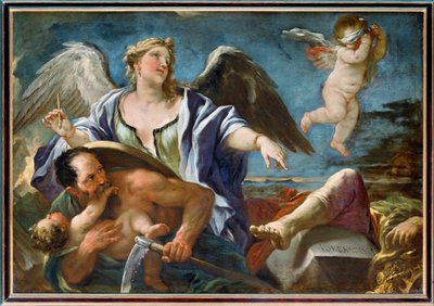 History Writes the Annals on the Back of Time by Luca Giordano