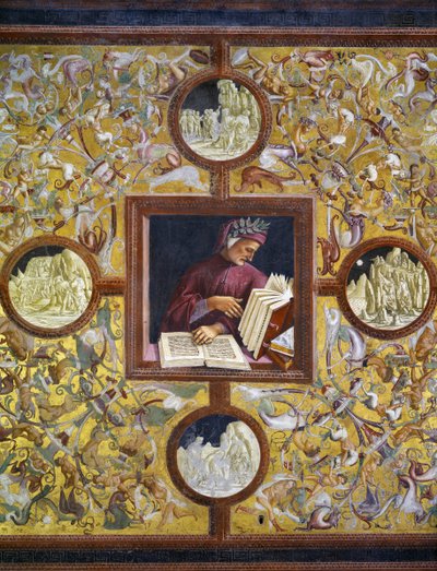Dante Alighieri, portrait from Illustrious people cycle by Luca Signorelli