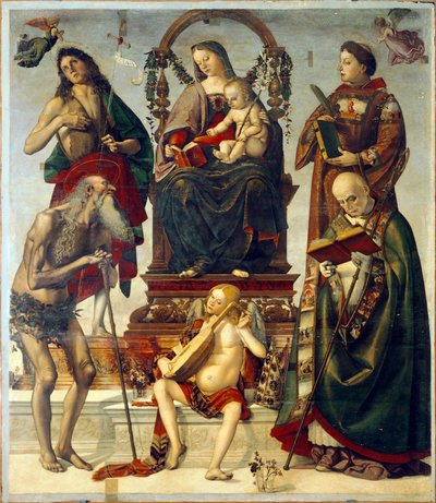 Pala of St Onuphrius, Madonna and Child with Saints by Luca Signorelli