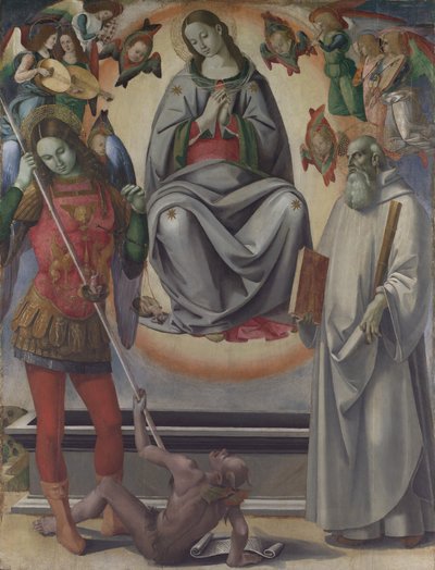 The Assumption of the Virgin with Saints Michael and Benedict by Luca Signorelli