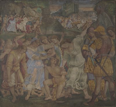 The Triumph of Chastity: Love Disarmed and Bound Frescoes from Palazzo del Magnifico, Siena by Luca Signorelli