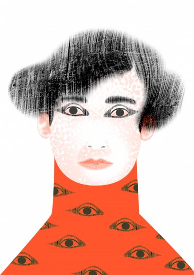 Surreal Woman with Eyes by Luca di Napoli