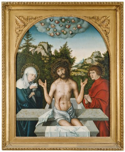 Man of Sorrows between Mary and St. John by Lucas Cranach