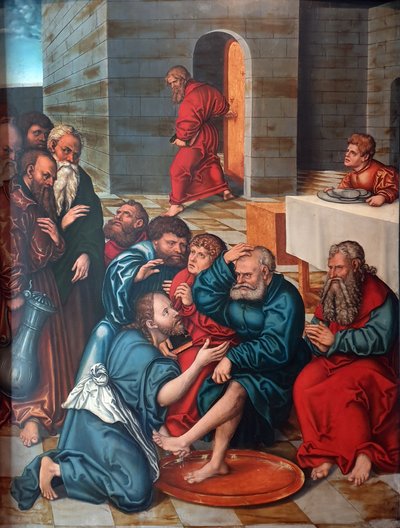 Christ Washing the Feet of the Apostles by Lucas Cranach the Elder