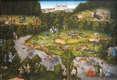 Hunting near Hartenfels Castle by Lucas Cranach the Elder